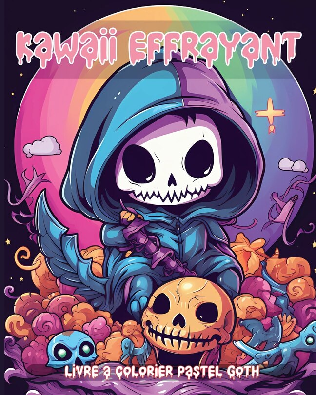 Couverture_Livre à Colorier Kawaii Effrayant Pastel Goth