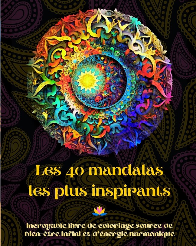 Front cover_Les 40 mandalas les plus inspirants - Incroyable livre de coloriage source de bien-être infini et d'énergie harmonique