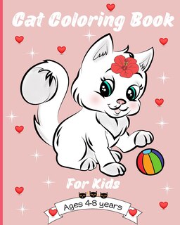 Front cover_Cat Coloring Book for Kids Age 4-8 Years