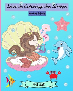 Front cover_Livre de Coloriage des Sirènes pour les Enfants de 4 à 8 Ans