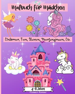 Couverture_Mädchen Färbung Buch Alter 4-8 Jahre