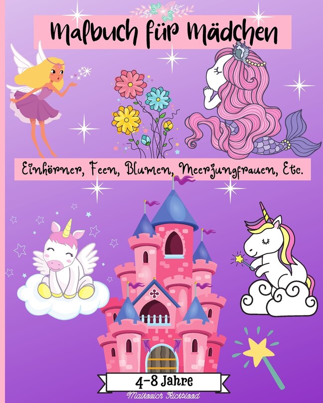 Couverture_Mädchen Färbung Buch Alter 4-8 Jahre