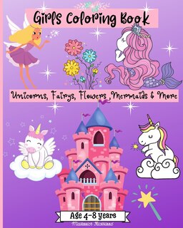 Front cover_Girls Coloring Age 4-8 years