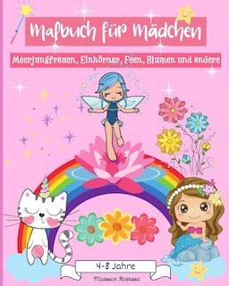 Front cover_Mädchen Färbung Buch Alter 4-8 Jahre