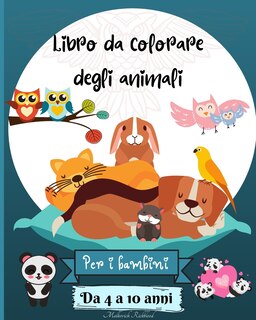 Front cover_Animali da colorare libro per bambini 4-10 anni