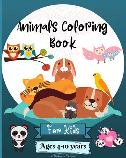 Front cover_Animals Coloring Book For Kids Ages 4-10 years