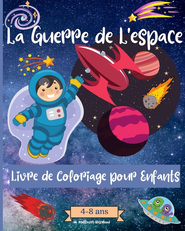 Couverture_Guerres Spatiales livre de coloriage pour les enfants de 4 à 8 ans