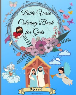 Front cover_Bible Verse Coloring Book for Girls Ages 4-8