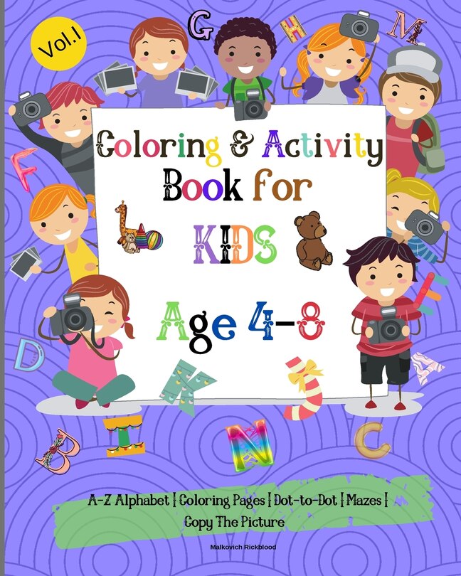 Couverture_Coloring and Activity Book for Kids Age 4-8 Years