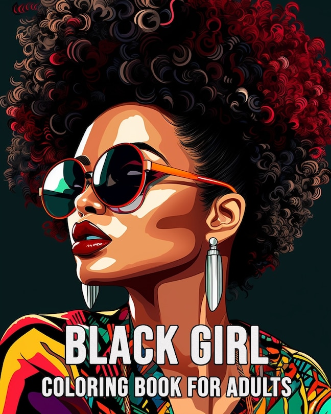 Front cover_Black Girl Coloring Book for Adults