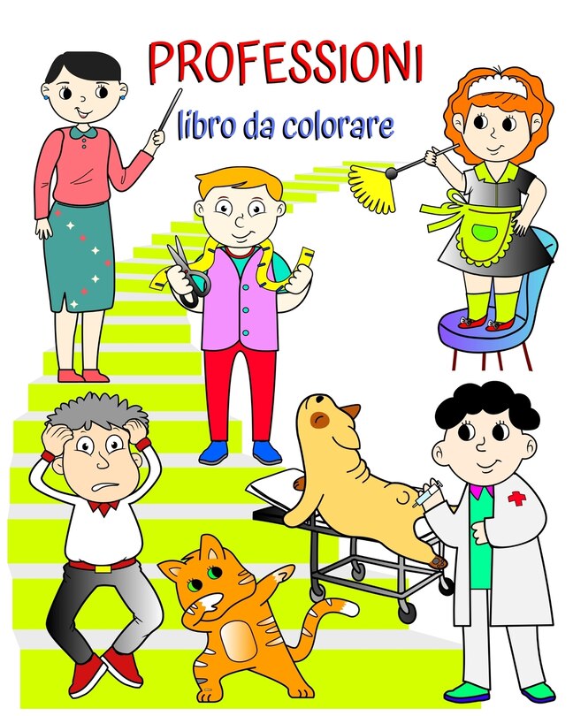 Front cover_Professioni libro da colorare