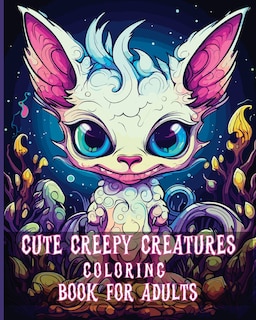 Front cover_Cute Creepy Creatures Coloring Book for Adults