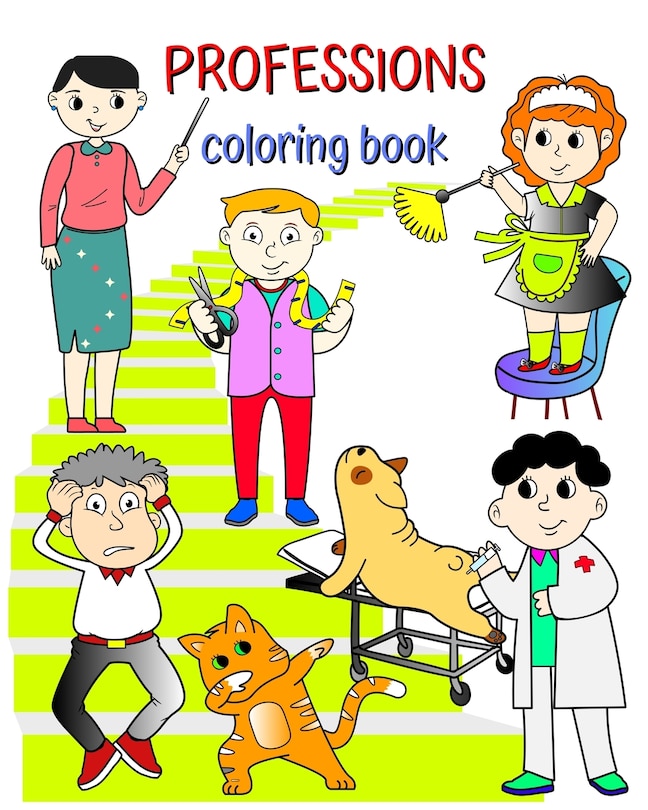 Couverture_Professions Coloring Book