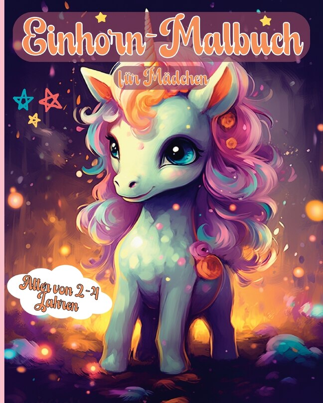 Front cover_Einhorn-Malbuch für Mädchen im Alter von 2-4 Jahren