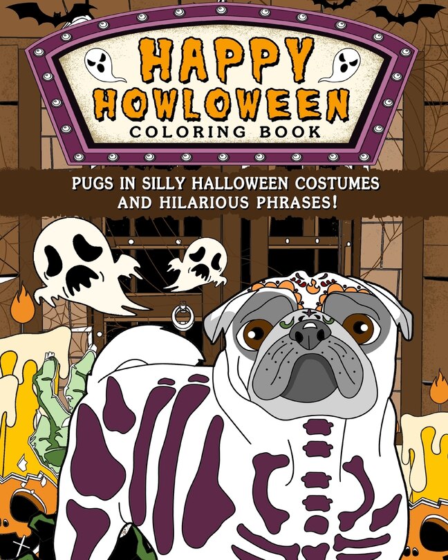 Front cover_Pugs Happy Howloween Coloring Book