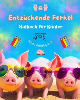 Couverture_Entzückende Ferkel - Malbuch für Kinder - Kreative Szenen mit lustigen Schweinchen - Ideales Geschenk für Kinder