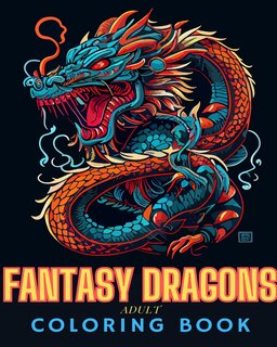 Front cover_Fantasy Dragons Adult Coloring Book