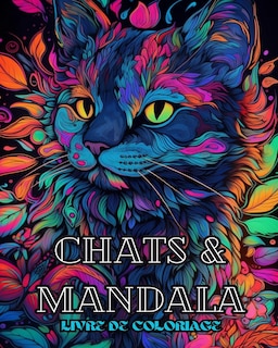 Front cover_Chats avec Mandalas - Livre de coloriage pour adultes. Belles pages à colorier