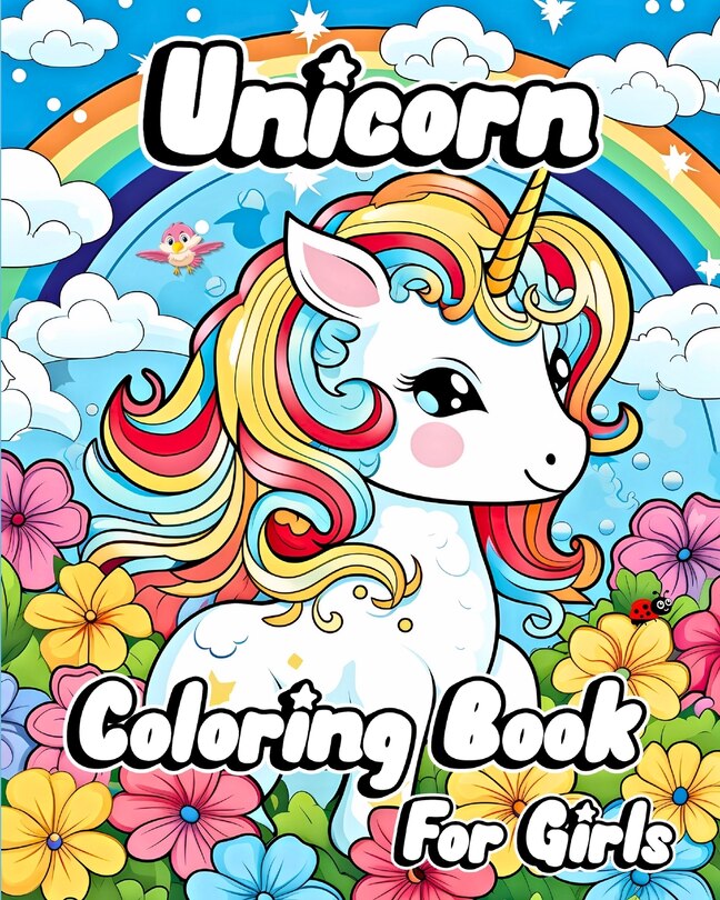 Front cover_Unicorn Coloring Book for Girls