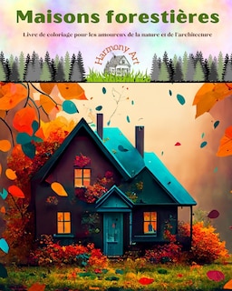 Front cover_Maisons forestières Livre de coloriage pour les amoureux de la nature et de l'architecture Designs créatifs