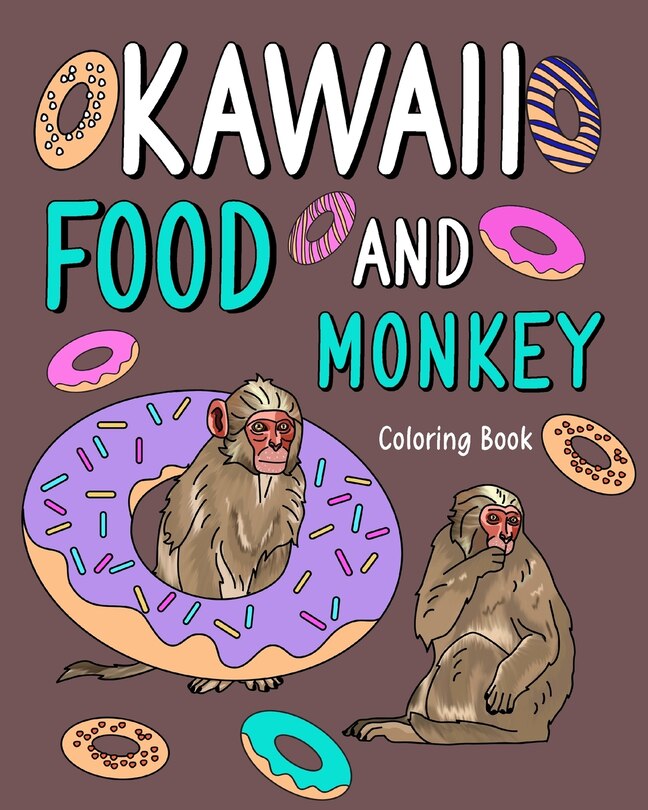 Couverture_Kawaii Food and Monkey Coloring Book