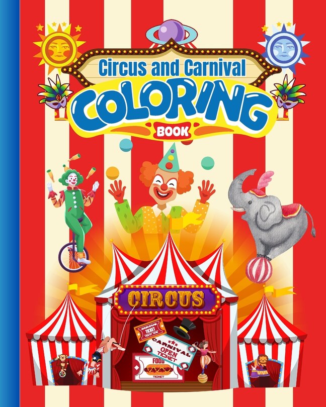 Front cover_Circus and Carnival Coloring Book For Kids