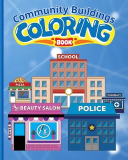 Front cover_Community Buildings Coloring Book For Kids