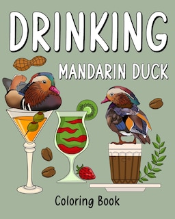 Front cover_Drinking Mandarin Duck Coloring Book