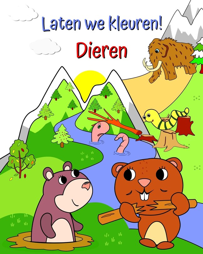 Front cover_Laten we kleuren! Dieren