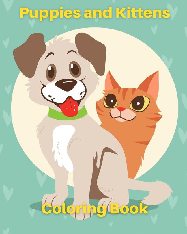 Front cover_Puppies and Kittens Coloring Book