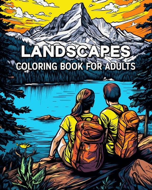 Front cover_Landscapes Coloring Book for Adults