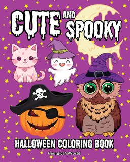 Front cover_Cute and Spooky Halloween Coloring Book for Adults and Kids