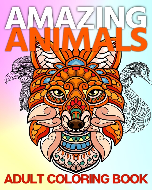 Front cover_Amazing Animals Adult Coloring Book