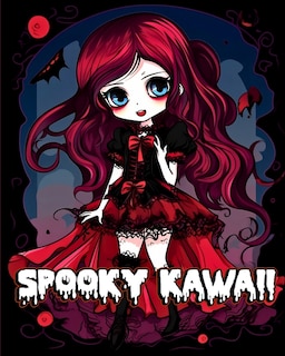 Spooky Kawaii Coloring Book: Cute Gothic Coloring Pages with Creepy Pastel Goth Characters for Relaxation