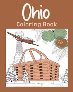 Ohio Coloring Book: Painting on USA States Landmarks and Iconic, Funny Stress Relief Pictures