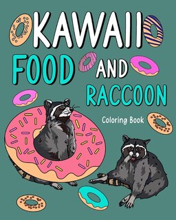 Front cover_Kawaii Food and Raccoon Coloring Book