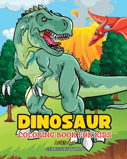 Front cover_Dinosaur Coloring Book for Kids Ages 4-8