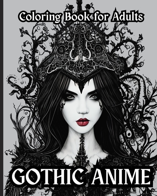 Front cover_Gothic Anime - Coloring Book for Adults