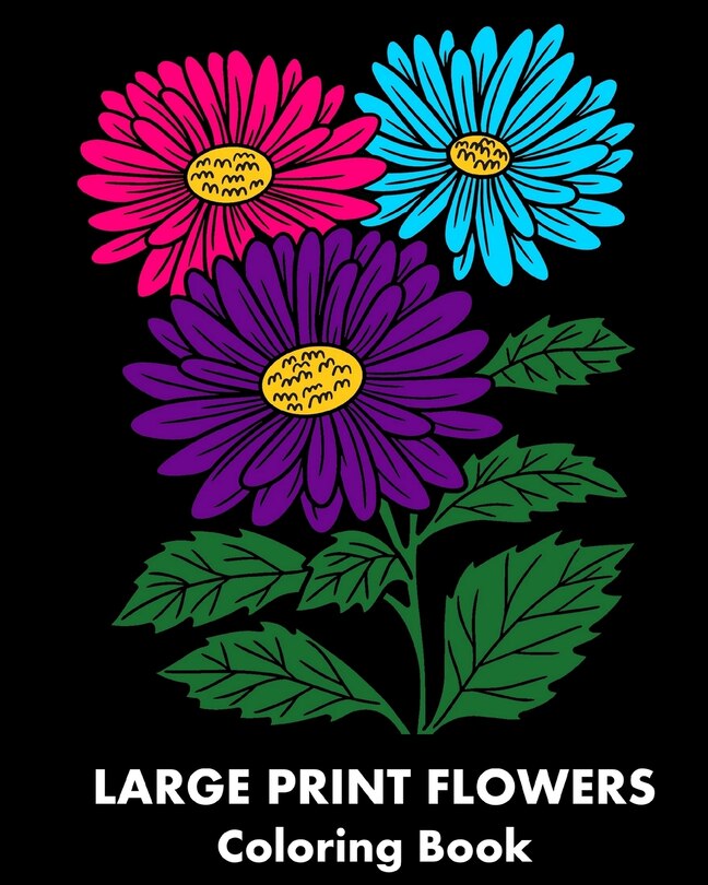 Front cover_Large Print Flowers Coloring Book