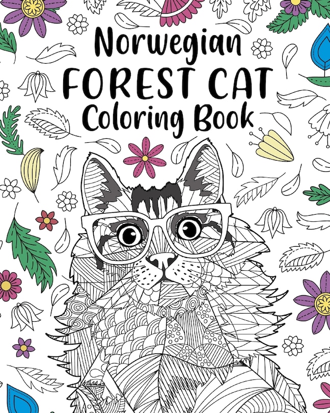 Front cover_Norwegian Forest Cat Coloring Book
