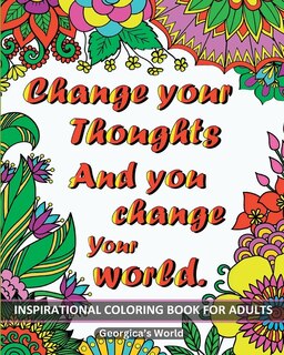Front cover_Inspirational Coloring Book for Adults 50 Motivational Quotes
