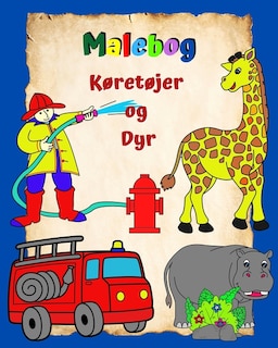 Couverture_Malebog Køretøjer og Dyr