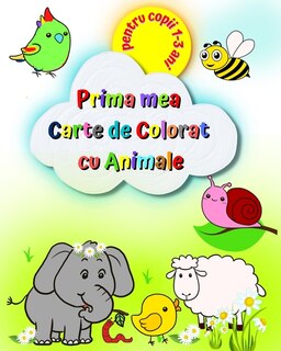 Front cover_Prima mea Carte de Colorat cu Animale pentru copii 1-3 ani
