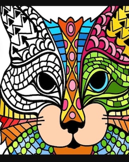 Front cover_Cats with Mandalas - Adult Coloring Book