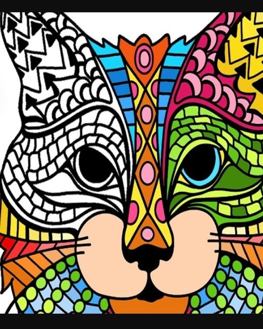Front cover_Cats with Mandalas - Adult Coloring Book