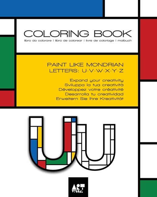 Couverture_Coloring Book - Alphabet Mondrian Style