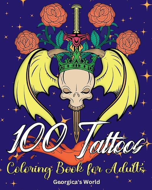 Couverture_100 Tattoos Coloring Book for Adults