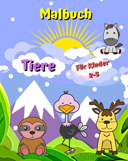 Front cover_Malbuch Tiere für kinder 2-5