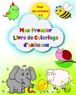 Front cover_Mon premier livre de coloriage d'animaux pour les enfants 1-3