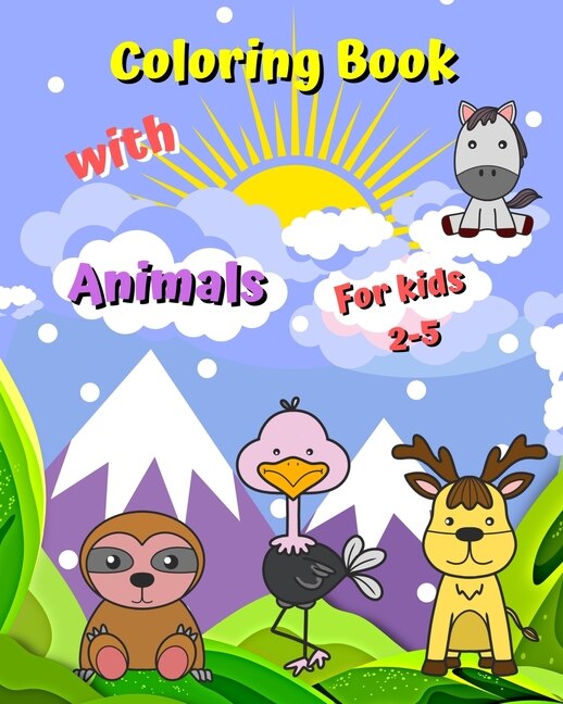 Front cover_Coloring Book with Animals for kids 2-5